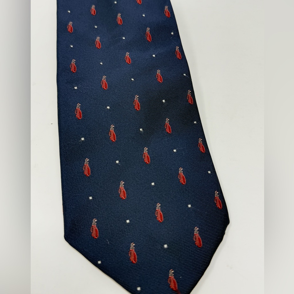 BROOKS BROTHERS 346 pure silk TIE Golf Bag design‎ Blue Red NWT